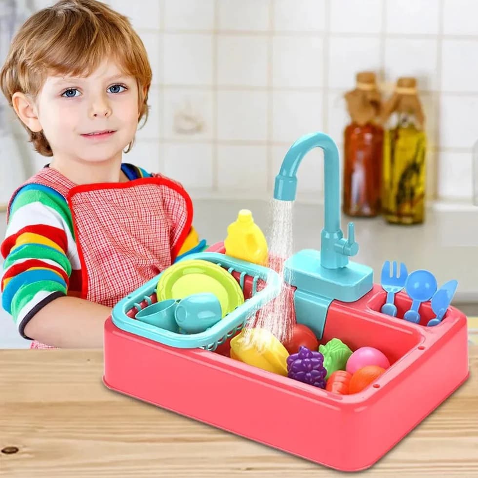 Kitchen Sink Play Set with Running Water