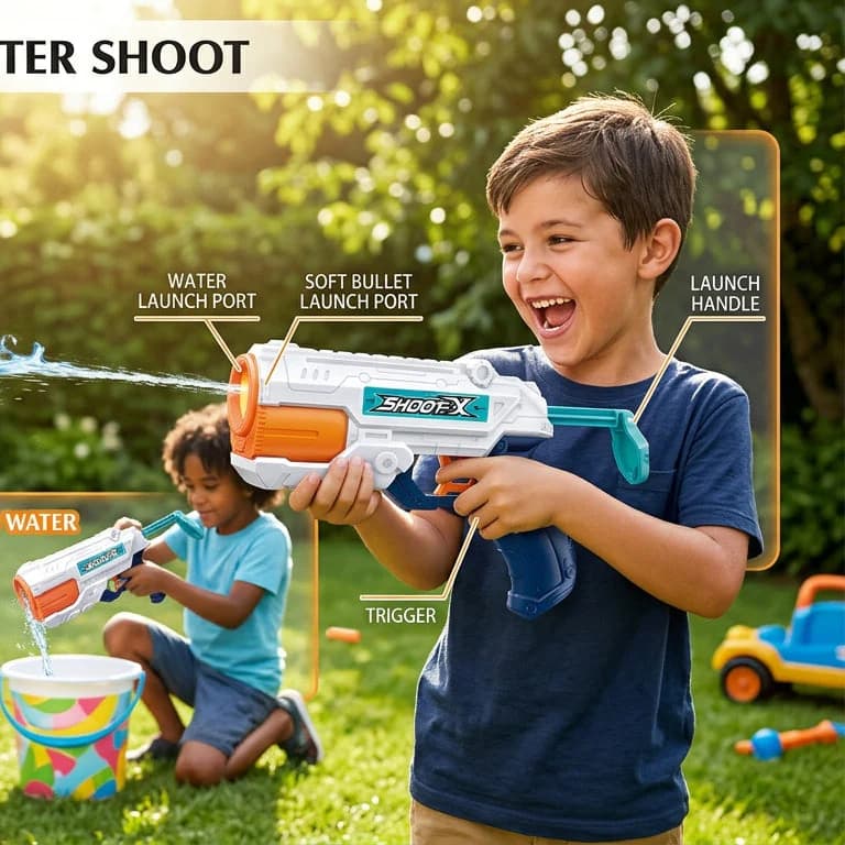 2-in-1 Shooting & Water Gun